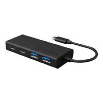 ICY BOX Type-C Hub mit 2x USB 3.0 IB-HUB1426-CPD 2xType-A Ports und 2x USB Type-C bis zu 5 Gbit/s 1 x USB Type-C Power Delivery
