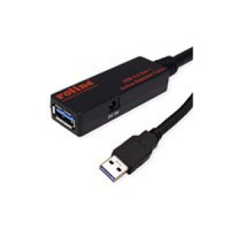 ROLINE USB 3.2 Gen 1 Aktives Repeater Kabel schwarz 20m