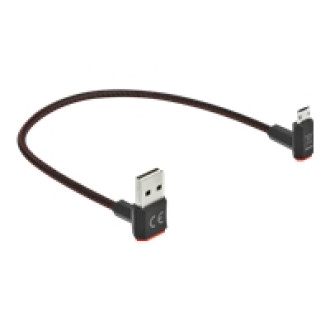 DELOCK USB 2.0 2 in 1 Aufrollkabel Typ-A zu Micro-B und USB-C weiss / silber