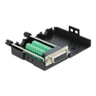 DELOCK Sub-D15 Buchse zu Terminalblock Adapter mit Gehäuse