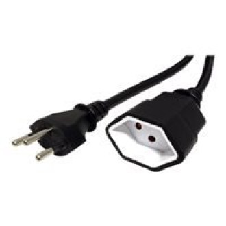 VALUE Power Cable black extension 5m