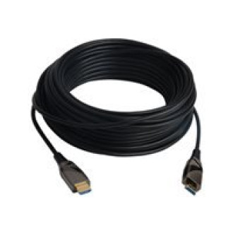TECHLY AOC LWL HDMI Glasfaserkabel 15m 60Hz Schwarz Unterstuetzte Aufloesung 3840-2160 Stecker 19polig auf Stecker 19polig
