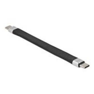 DELOCK USB 2.0 FPC Flachbandkabel USB Type-C zu USB Type-C 13cm PD 5 A E-Marker