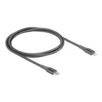 DELOCK Daten- und Ladekabel USB Type-C zu Lightning für iPhone iPad und iPod grau 1m MFi