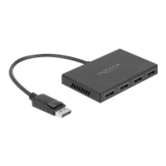 DELOCK DisplayPort 1.4 Splitter 1 x DisplayPort in zu 4 x DisplayPort out