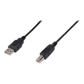 DIGITUS USB 2.0 connection cable type A - B M/M 3m USB 2.0 conform