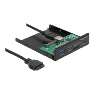 DELOCK 8,89cm 3,5Zoll USB 3.2 Gen 1 Front Panel 1xUSB Type-C + 2xUSB Typ-A + SD und Micro SD Slot