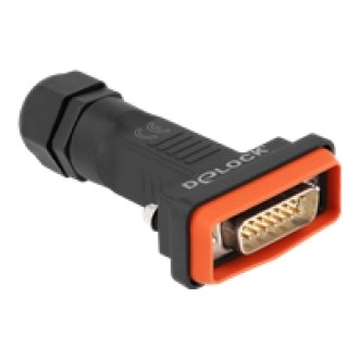 DELOCK D-Sub 15 Pin Stecker mit Gehäuse IP67 wasserfest