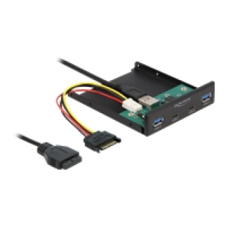 DELOCK 8,89cm 3,5Zoll USB 3.2 Gen 1 Front Panel 2 x USB Type-C + 2 x USB Typ-A