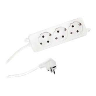 BACHMANN SELLY Steckdosenleiste 3x Schutzkontakt Montagelaschen weiss 3m