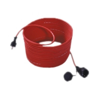 BACHMANN Rasenmäherverlängerung Schutzkontakt 16A/250 VAC rot 35m Gummi / Neopren
