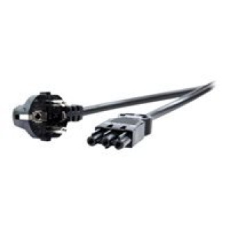 BACHMANN Gerätezuleitung Schutzkontakt/Gerätekupplung GST18-3 schwarz 7m