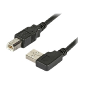 EFB USB2.0 Anschlusskabel A gewinkelt - B  St.-St. 1,8m schwarz Classic