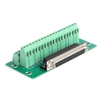 DELOCK D-Sub 37 Pin Buchse zu Terminalblock fur Hutschiene