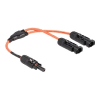 DELOCK DL4 Solar Splitter Kabel 1 x Buchse zu 2 x Stecker 30cm rot