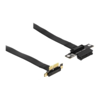 DELOCK Riser Karte PCI Express x1 Stecker 90 gewinkelt zu x1 Slot mit Kabel 60cm