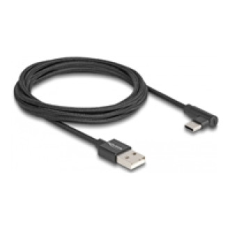 DELOCK USB 2.0 Kabel Typ-A Stecker zu USB Type-C Stecker gewinkelt 2m schwarz