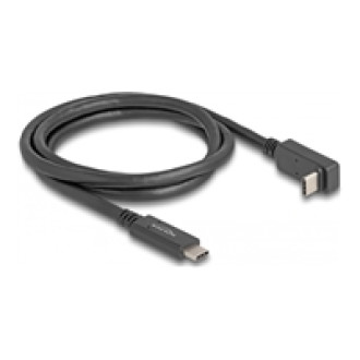 DELOCK USB 10 Gbps Kabel USB Type-C Stecker zu USB Type-C Stecker gewinkelt oben / unten 1m 4K PD 60 W mit E-Marker
