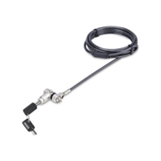 STARTECH.COM Universal Laptop Lock 6.6ft Security Cable For Notebook Compatible w/ Noble Wedge/Nano/K-Slot Keyed Locking Cable