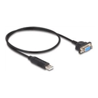 DELOCK USB 2.0 zu Seriell RS-232 Adapter mit kompaktem seriellen Steckergehäuse 50cm FTDI
