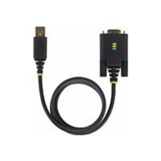 STARTECH.COM 1m USB Null Modem Kabel COM Retention FTDI USB-A zu RS232 Nullmodemkabel Wechselbare DB9 Schrauben/Muttern