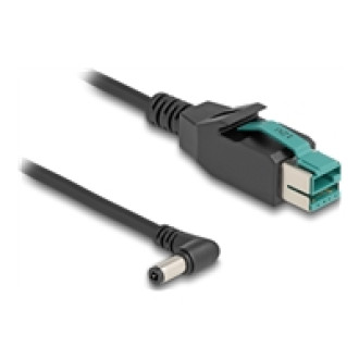 DELOCK PoweredUSB Kabel Stecker 12 V zu DC 5,5 x 2,5mm Stecker gewinkelt 3m