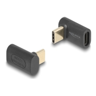 DELOCK Adapter USB 40 Gbps USB Type-C PD 3.1 240 W Stecker zu Buchse gewinkelt 8K 60 Hz