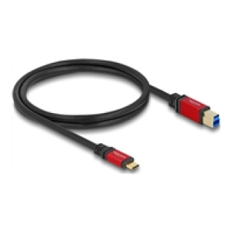 DELOCK USB 5 Gbps Kabel USB Type-C Stecker zu USB Typ-B Stecker 1m rot Metall