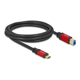 DELOCK USB 5 Gbps Kabel USB Type-C Stecker zu USB Typ-B Stecker 2m rot Metall
