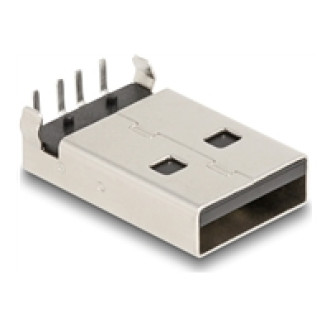 DELOCK USB 2.0 Typ-A Buchse 4 Pin THT Steckverbinder zur Durchsteckmontage 90 gewinkelt 10 Stuck