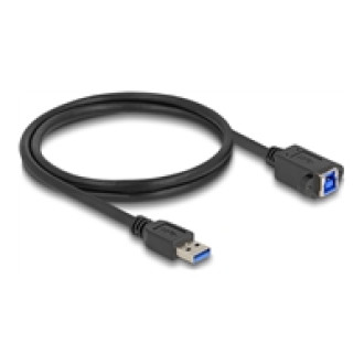 DELOCK USB 5 Gbps Kabel USB Typ-A Stecker zu USB Typ-B Buchse zum Einbau 1m schwarz