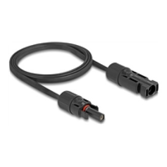 DELOCK DL4 Solar Flachbandkabel Stecker zu Buchse 1m schwarz