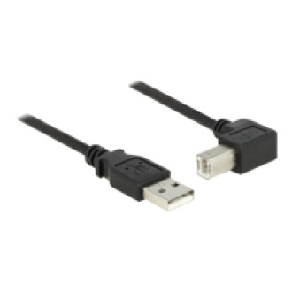 DELOCK Kabel USB 2.0 Typ-A Stecker > USB 2.0 Typ-B Stecker gewinkelt 2m schwarz