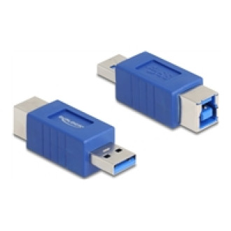 DELOCK USB 5 Gbps Adapter USB Typ-A Stecker zu USB Typ-B Buchse gekreuzt