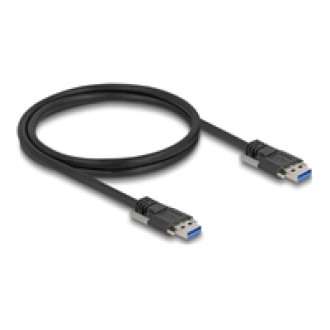 DELOCK USB 5 Gbps Kabel Typ-A Stecker zu Typ-A Stecker mit Schraubenabstand 19mm 1m schwarz