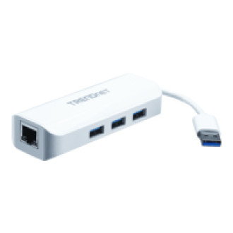 TRENDNET TU3-ETGH3 USB 3.0 zu Gigabit Adapter + USB Hub