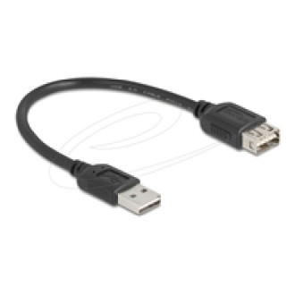 DELOCK USB 2.0 Verlängerungskabel EASY USB Typ-A Stecker zu EASY USB Typ-A Buchse 0,2m