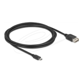 DELOCK USB 2.0 Kabel EASY USB Typ Micro-B Stecker zu EASY USB Typ-A Buchse 2m