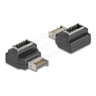 DELOCK Adapter USB 10 Gbps Typ-E Key A Stecker zu Buchse gewinkelt