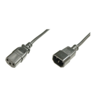 ASSMANN 10xKaltgeraete Verlaengerungskabel IEC C13 Buchse / IEC C14 Stecker schwarz 1,8m bulk