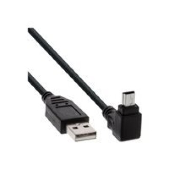 INLINE USB 2.0 Mini-Kabel Stecker A an Mini-B Stecker 5pol. oben abgewinkelt 90 schwarz 0,5m