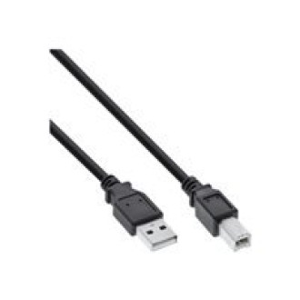 INLINE USB 2.0 Kabel A an B schwarz 0,3m