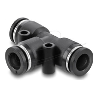 DELOCK Pneumatik Steckverbinder 8mm mit zwei Befestigungslöchern T-Form