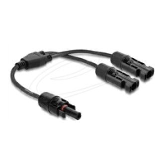 DELOCK DL4 Solar Splitter Kabel 2 x Stecker zu 1 x Buchse 30cm schwarz