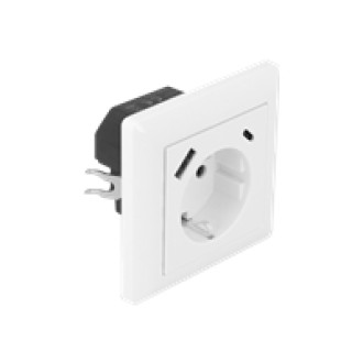 DELOCK Einbausteckdose mit 2 USB Ladeports 3,4 A 1 x USB Typ-A und 1 x USB Type-C