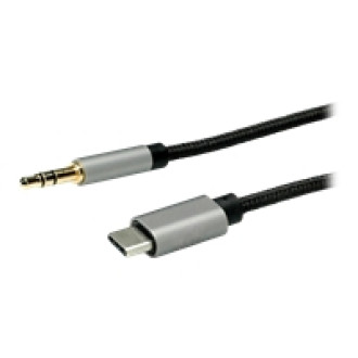 ROLINE Adapter Kabel USB Typ C - 3,5mm Audio ST/ST schwarz 3m
