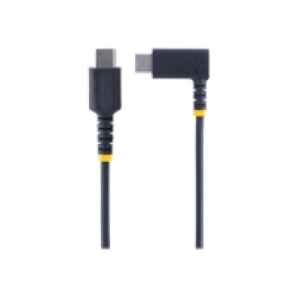 STARTECH.COM 3ft 1m USB C Charging Cable Right Angle 60W PD 3A Heavy Duty Fast Charge USB-C Cable Durable Rugged Aramid Fiber