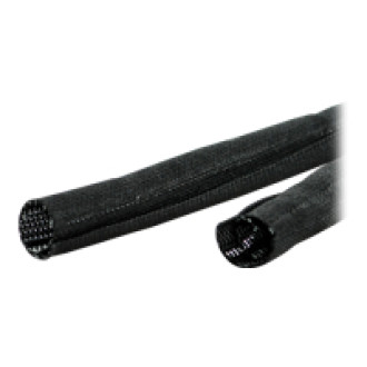 VALUE Gewebeschlauch SNAP fur Kabelbundelung schwarz 2,5m