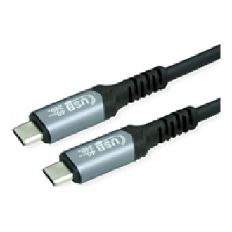 VALUE USB4 Gen3x2 Kabel C-C ST/ST 40Gbit/s 240W schwarz 0,8m
