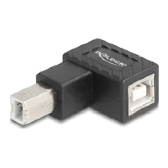 DELOCK USB 2.0 Adapter USB Typ-B Stecker zu USB Typ-B Buchse 90 gewinkelt oben
